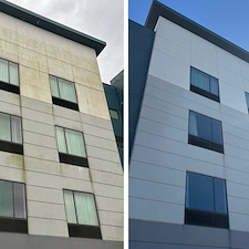 Hotel facade cleaning