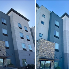 Hotel facade cleaning