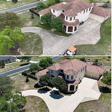 Roof-Wash-Power-Wash-Driveway-of-a-Beautiful-House 2