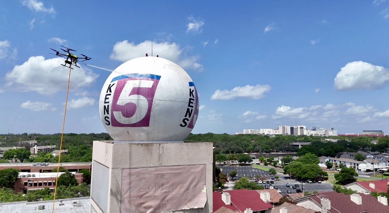 World’s First Alert: Doppler Radar Cleaned by Drone Washing Solutions in San Antonio, TX